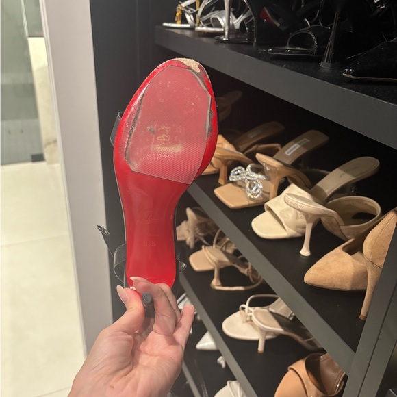 Christian Louboutin Loubigirl Black Ankle Strap Heels - Picture 9 of 12